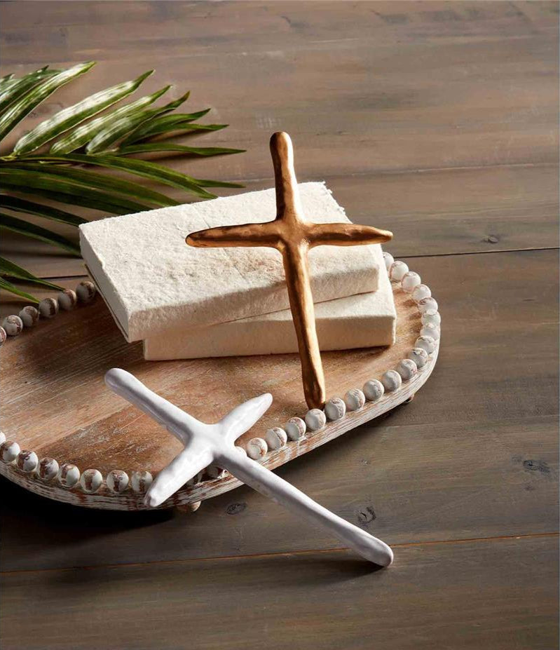 White Decorative Cross Sitters