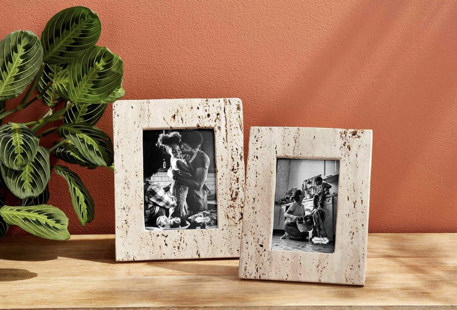 Small Cream Travertine Frames