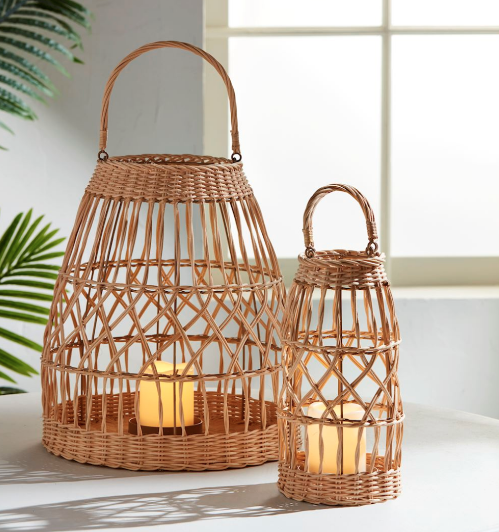Open Weave Lantern Set