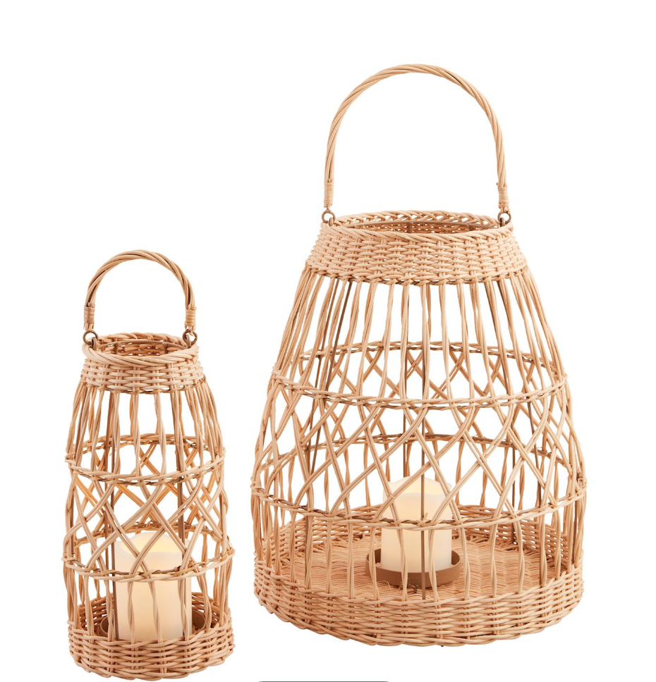 Open Weave Lantern Set