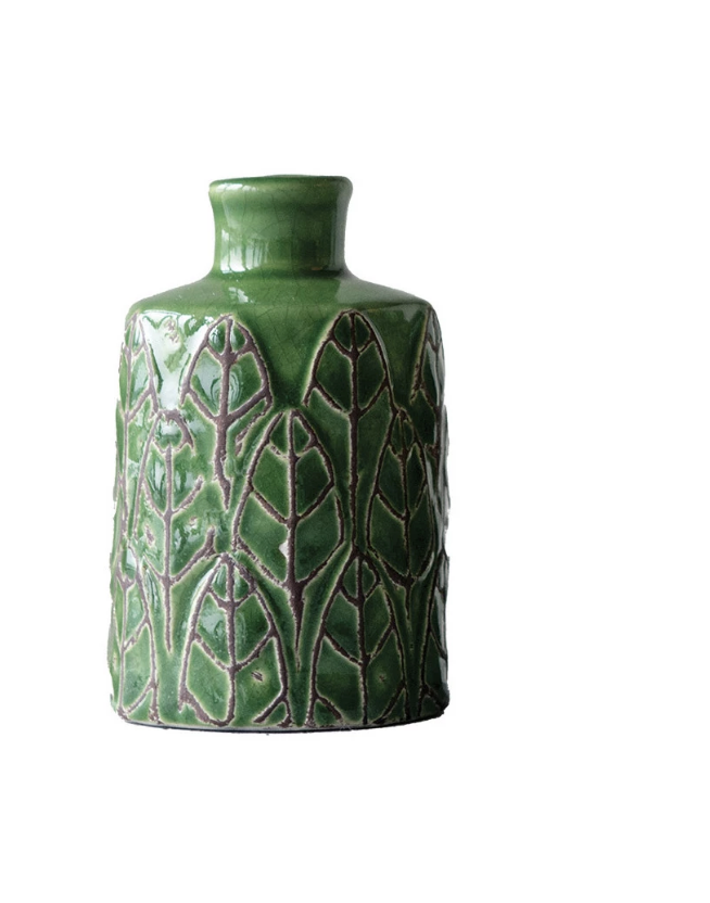 Embossed Stoneware Vases