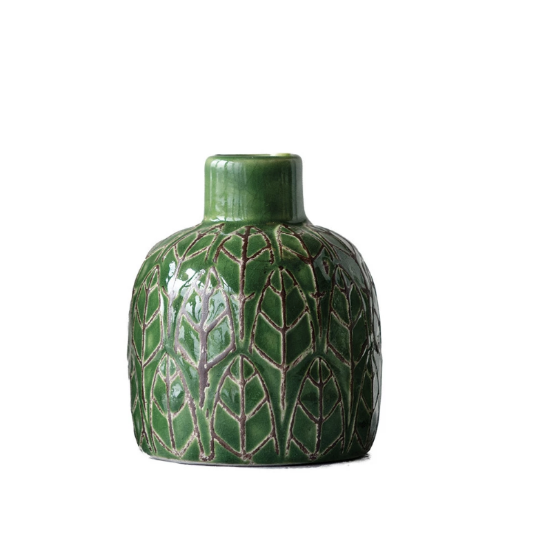 Embossed Stoneware Vases