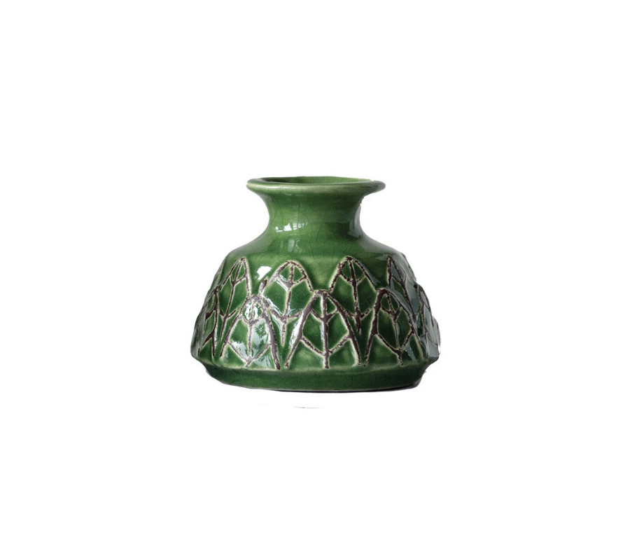 Embossed Stoneware Vases