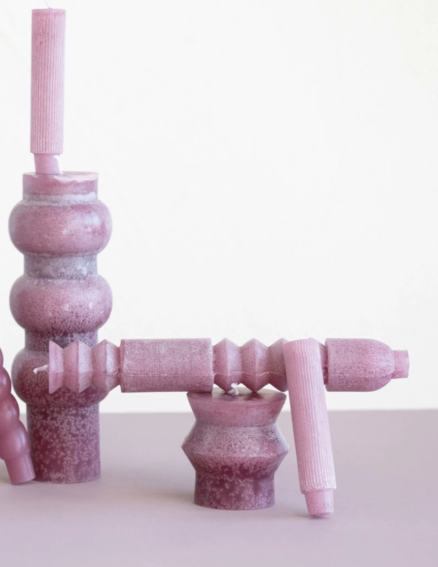 Unscented Totem Pillar Candle PURPLE