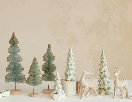 Stoneware Tree, Reactive Glaze, Light Green (Each One Will Vary)