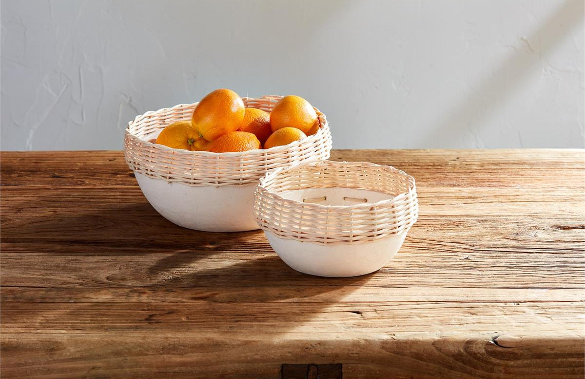 Rattan Rim Bowl Set