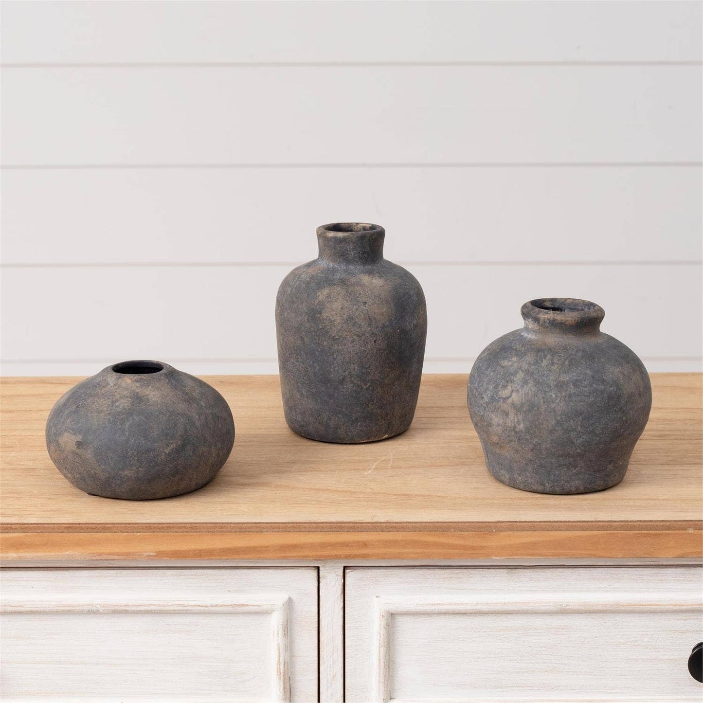Black Distress Bud Vases