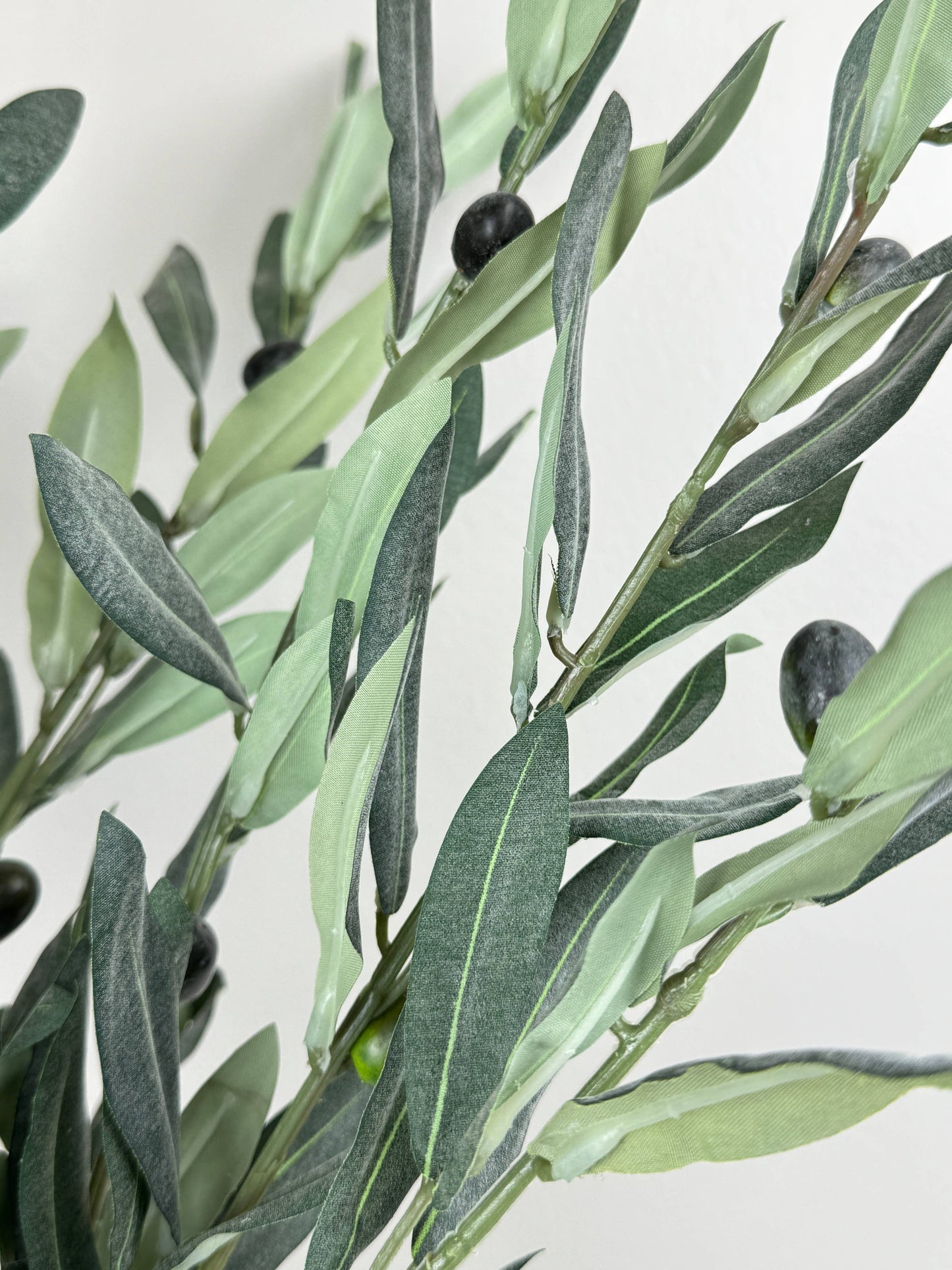 Premium Quality Olive Branch Leaf Fruit Spray-Frosty Green: 39"-87Leaves