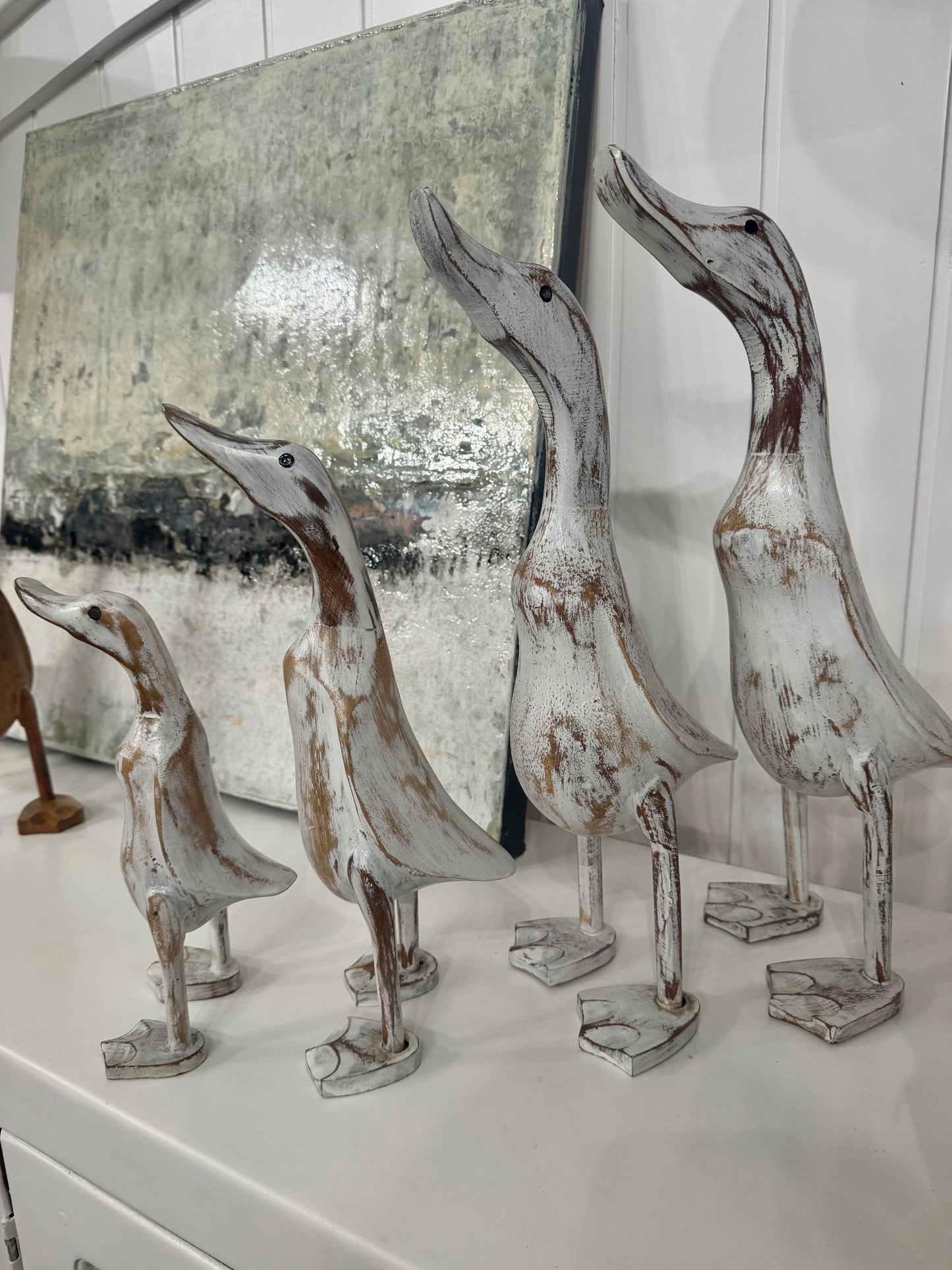 White Wooden Ducks
