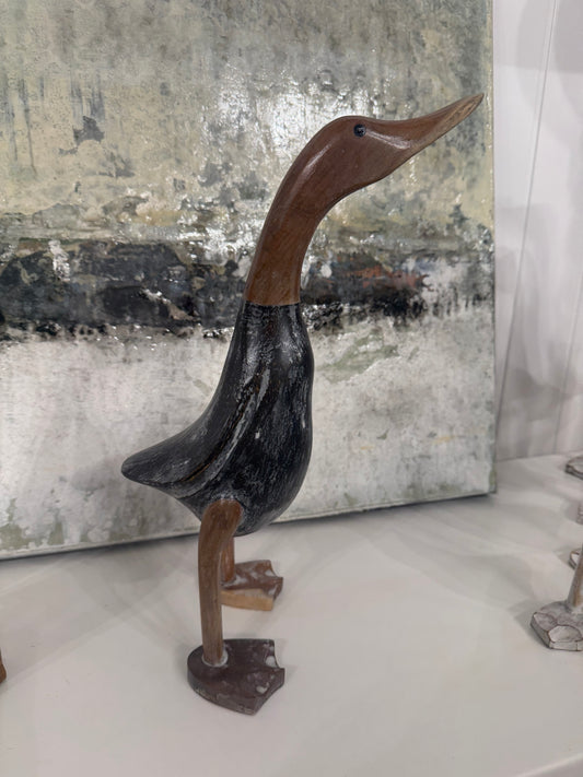 Black/Brown Wooden Duck