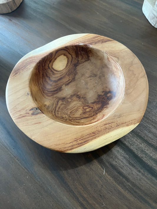 Teak Bowl 25cm Natural Unfinished