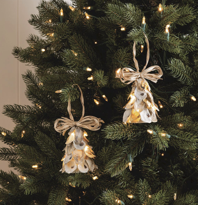 Natural Oyster Tree Light-Up Ornament