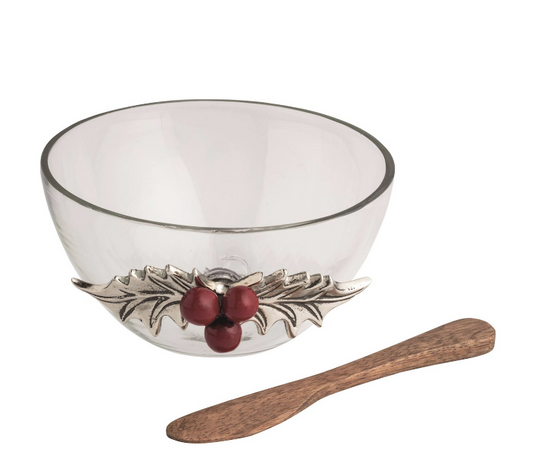 Holly Tidbit Bowl Set