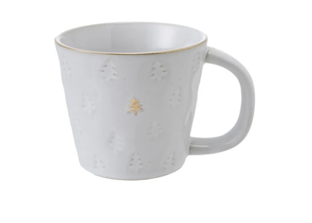 10 oz. Debossed Stoneware Mug with Electroplating (Each Will Vary)