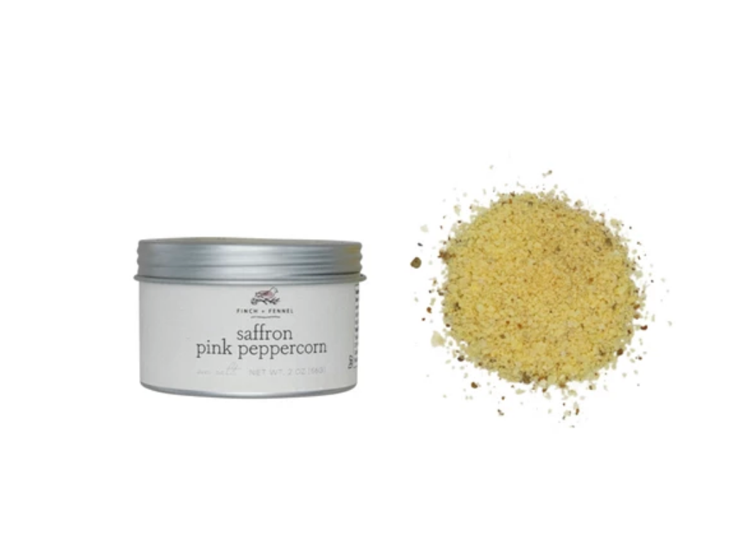 Saffron Pink Peppercorn Sea Salt