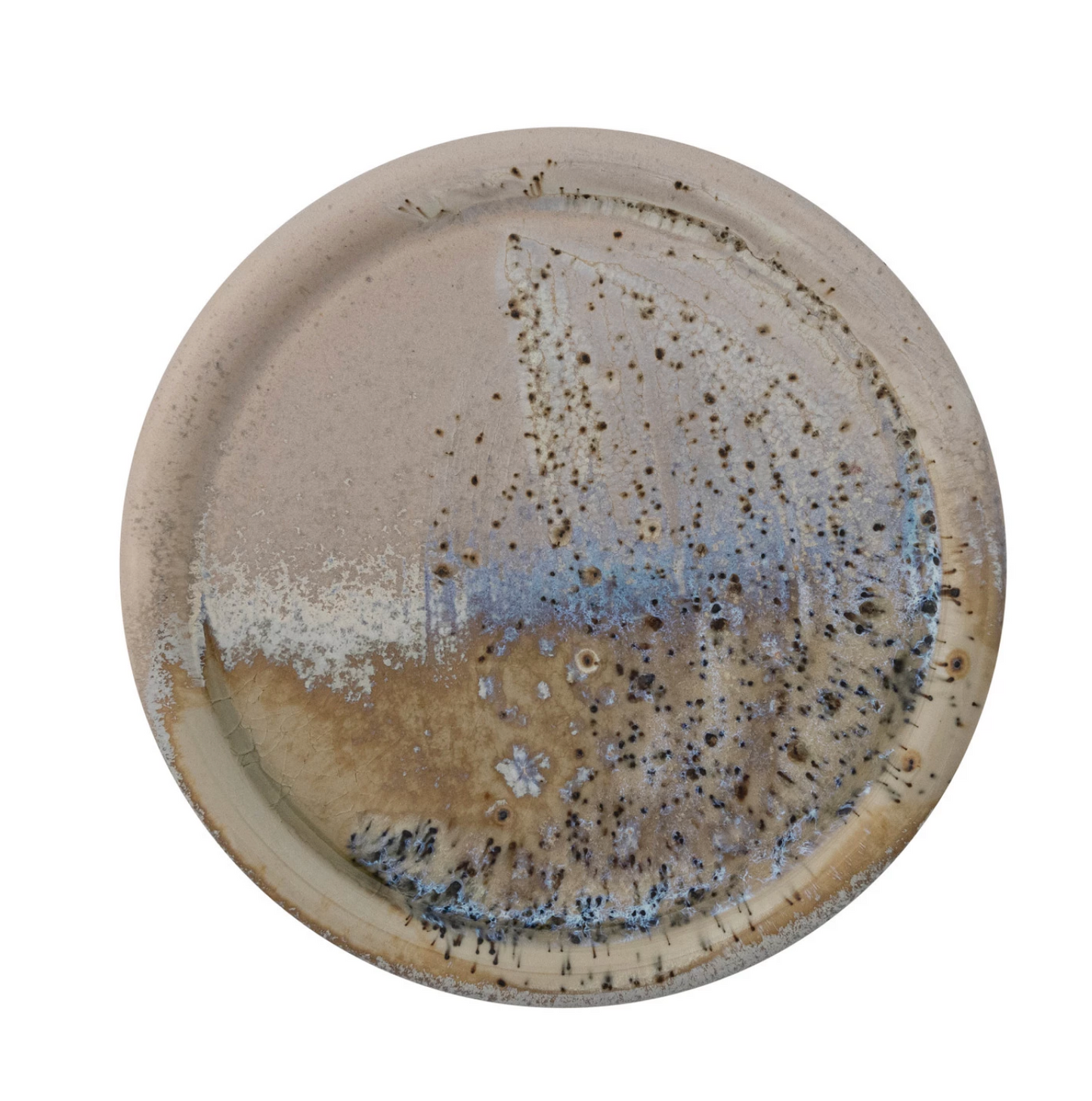 Stoneware Plate with Wide Rim (Each One Will Vary)