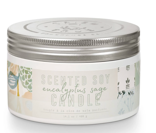 Eucalyptus & Sage Tried & True Large Tin SOY CANDLE