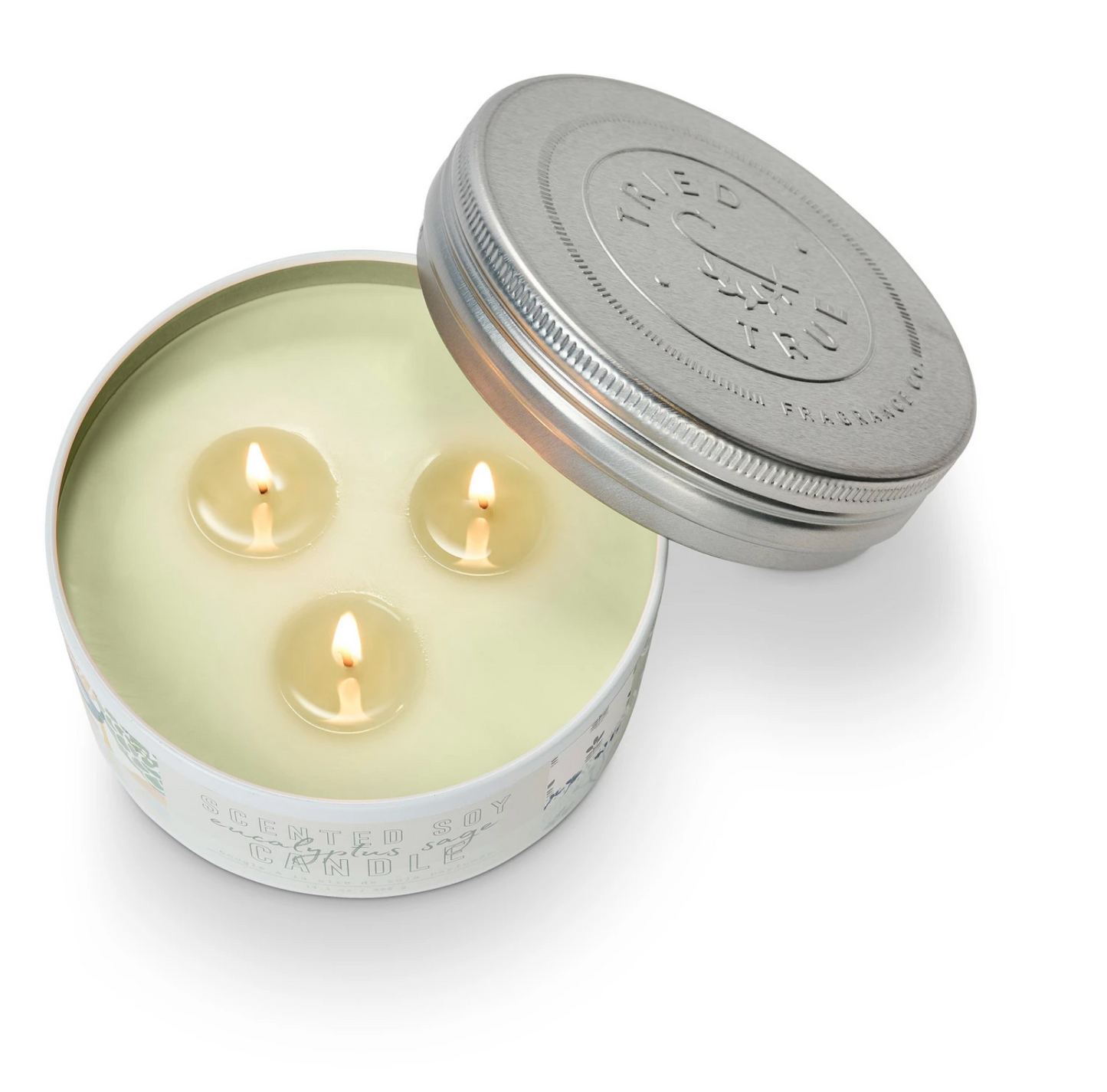 Eucalyptus & Sage Tried & True Large Tin SOY CANDLE