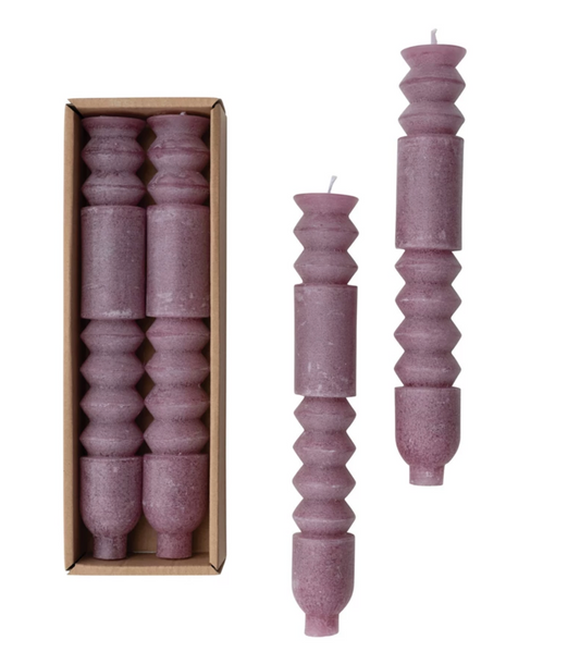 Unscented Totem Taper Candles in Box, Set of 2 SKU#CD2072