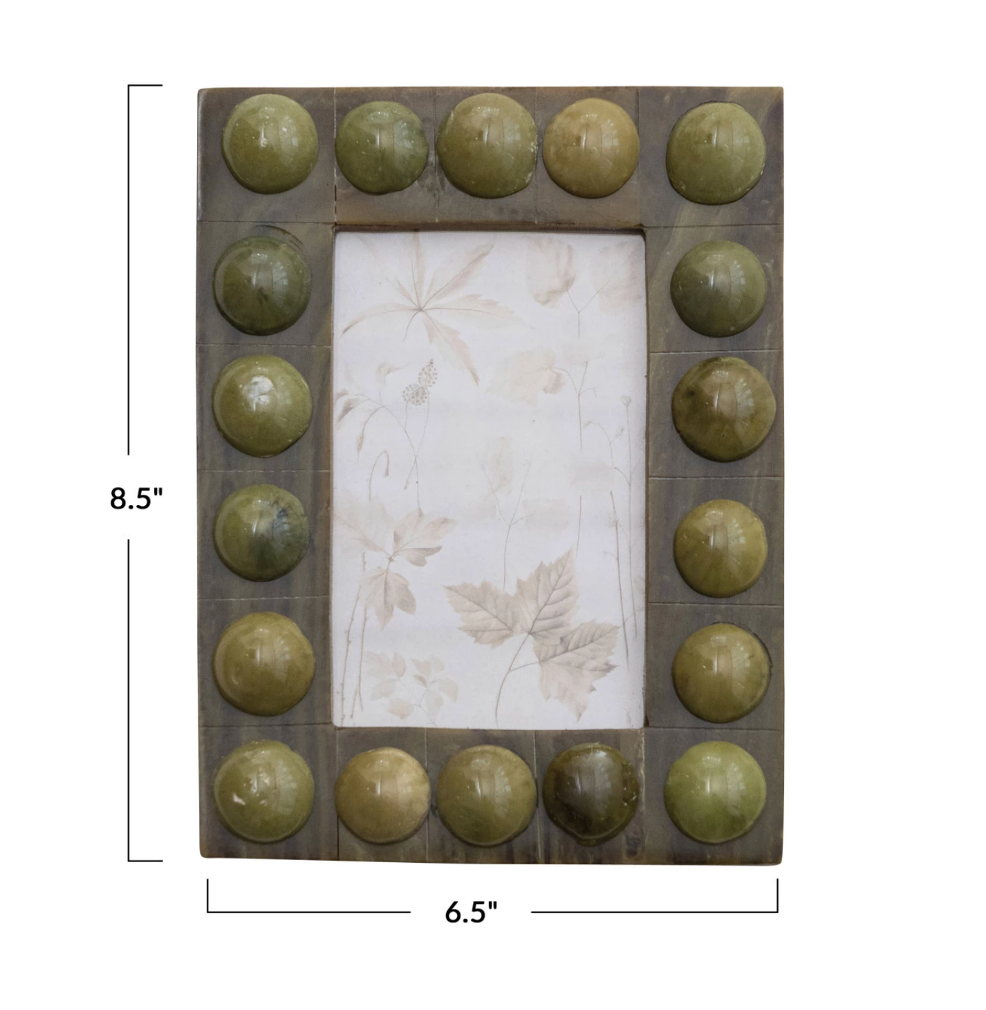 Handmade Marbled Resin Bobbin Photo Frame (For 4x6 Photo)