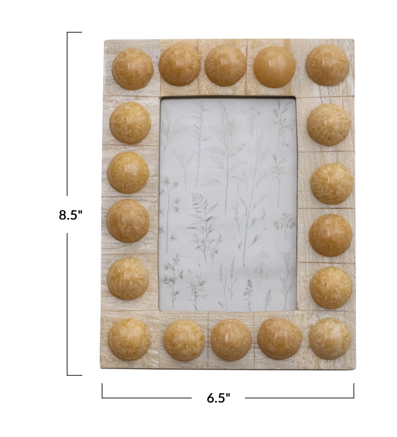 Handmade Marbled Resin Bobbin Photo Frame (For 4x6 Photo)