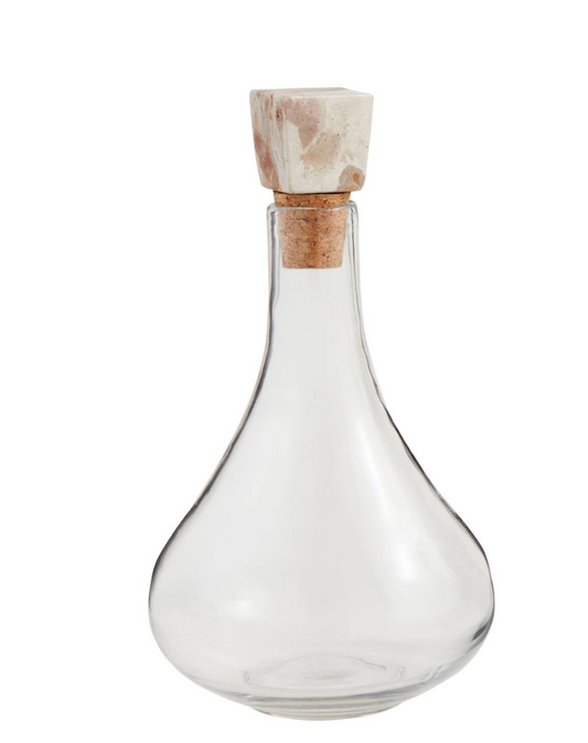Tall Marble Glass Decanter