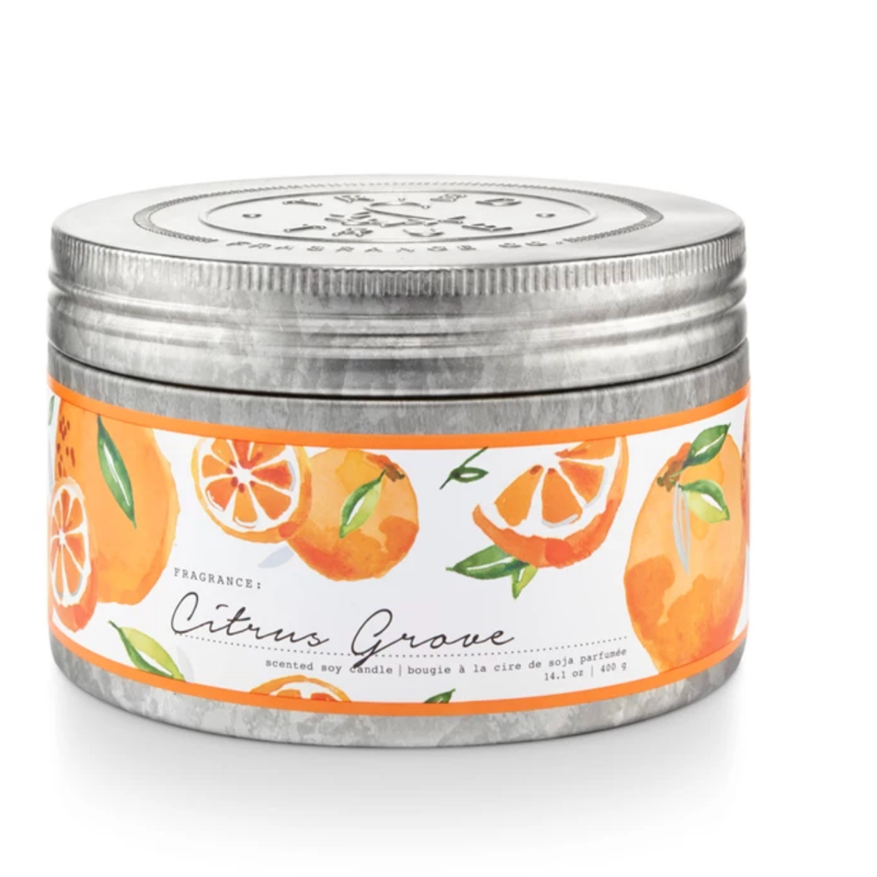 Tried & True Citrus Grove Large Tin Candle SOY CANDLE