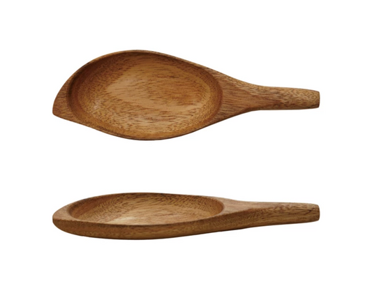 Acacia Wood Leaf Shaped Spoon, Natural