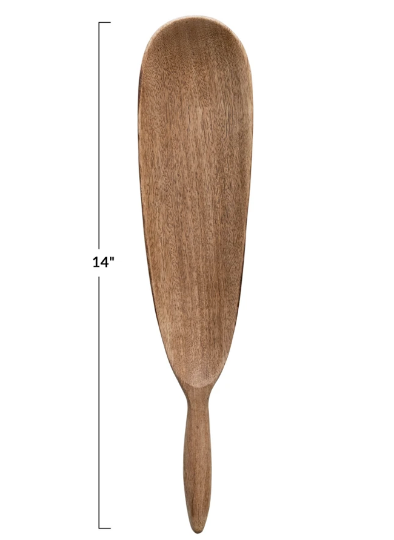 Mango Wood Serving Tray w/ Handle, Natural
