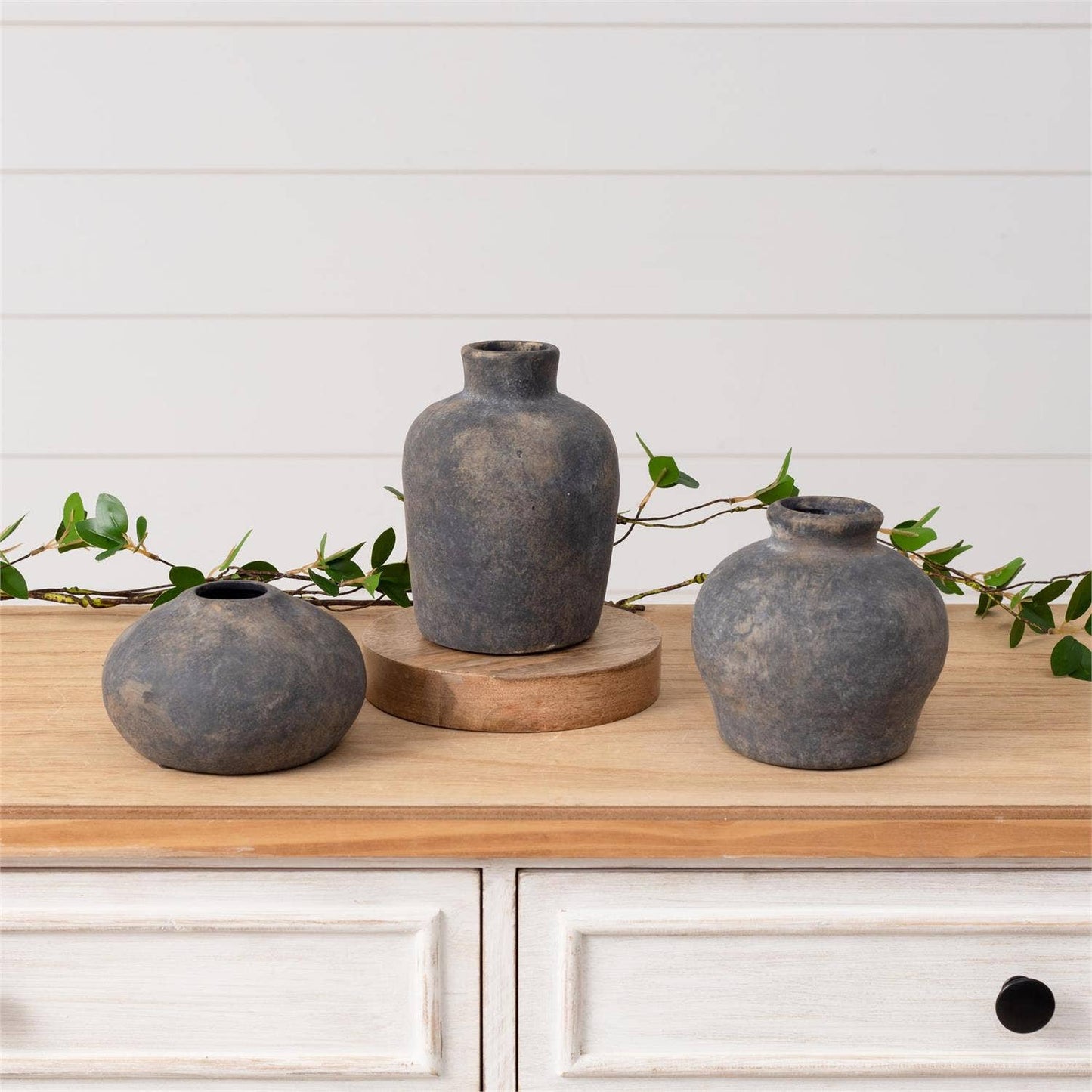 Black Distress Bud Vases