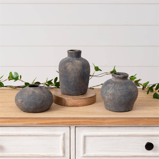Black Distress Bud Vases