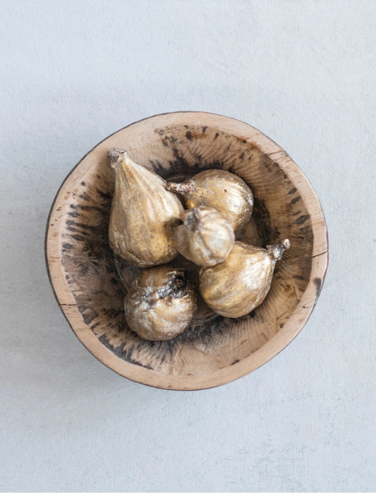 Resin Figs with Antique Finish, Set of 5