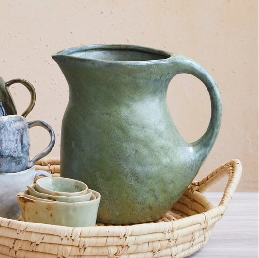 2-1/2 Quart Stoneware Pitcher (Each One Will Vary)